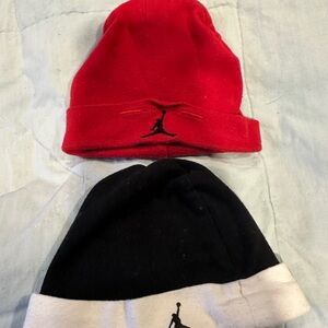 Jordache Kids Red and Black Beanie Set